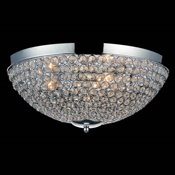 Picture of 12" 3 Light Bowl Flush Mount with Chrome finish