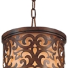 Picture of 13" 1 Light Drum Shade Mini Pendant with Brushed Chocolate finish