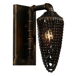 13" 1 Light Wall Sconce with Blackened Bronze finish