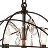 Picture of 13" 3 Light Up Mini Chandelier with Brown finish
