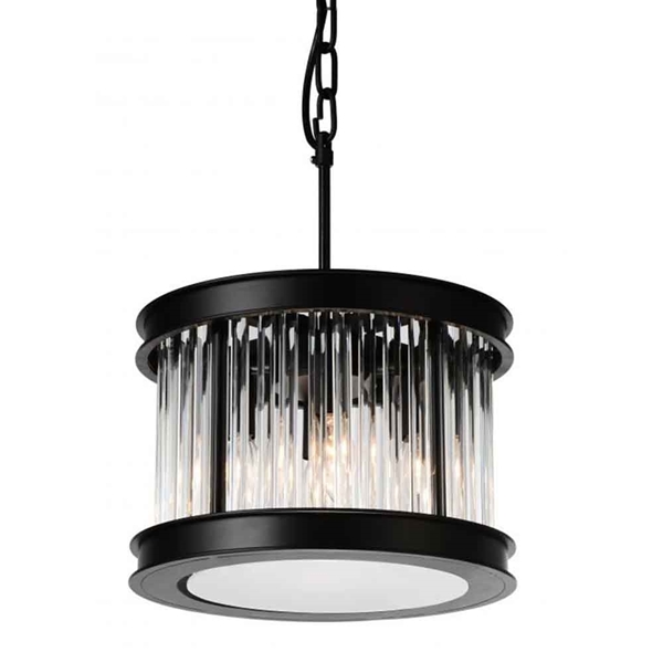 Picture of 13" 4 Light  Chandelier with Black finish