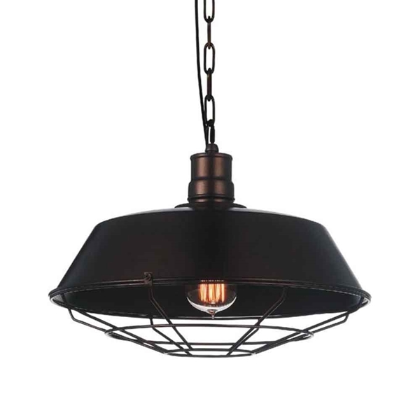 Picture of 14" 1 Light Down Mini Pendant with Black finish