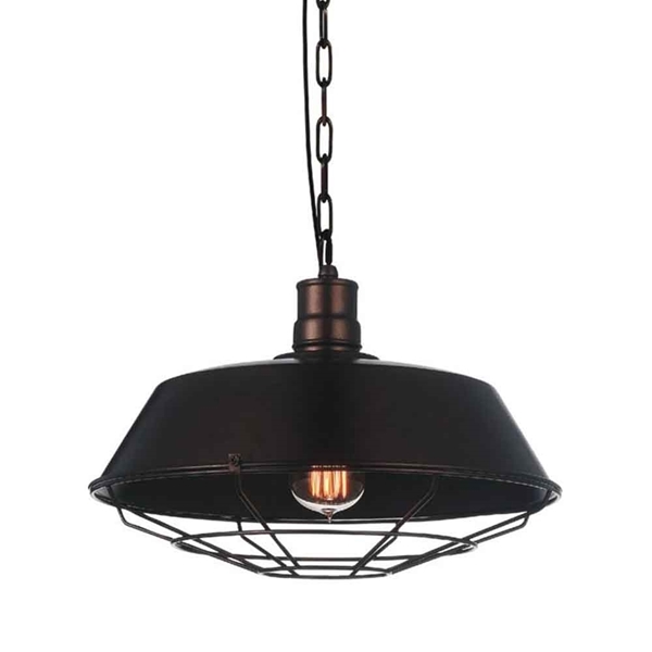 Picture of 14" 1 Light Down Mini Pendant with Chocolate finish