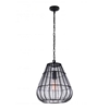 Picture of 14" 1 Light Down Pendant with Black & Wood finish