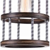 Picture of 14" 1 Light Drum Shade Mini Chandelier with Gun Metal finish