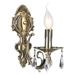 14" 1 Light Wall Sconce with Antique Brass finish