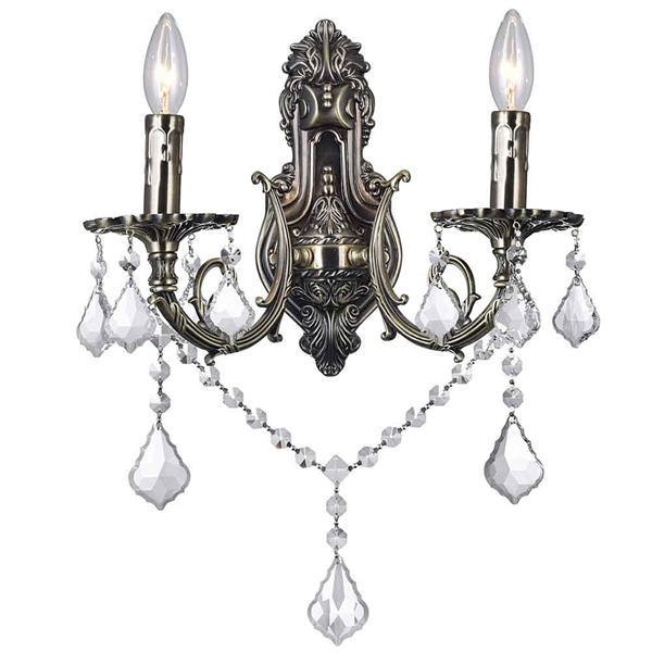 Picture of 14" 2 Light Wall Sconce with Antique Brass finish