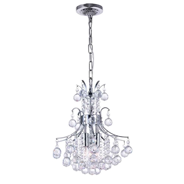 Picture of 14" 3 Light  Mini Chandelier with Chrome finish