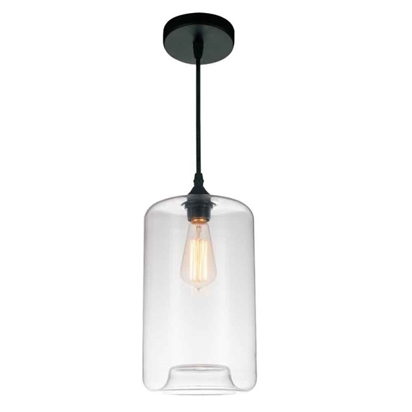 Picture of 15" 1 Light Down Mini Pendant with Clear finish