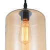 Picture of 15" 1 Light Down Mini Pendant with Transparent Amber finish
