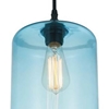 Picture of 15" 1 Light Down Mini Pendant with Transparent Blue finish