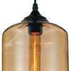 Picture of 15" 1 Light Down Mini Pendant with Transparent Cognac finish
