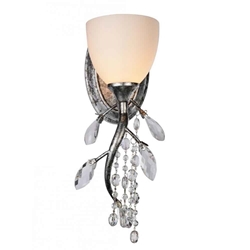15" 1 Light Wall Sconce with Speckled Nickel finish