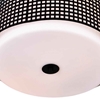 Picture of 15" 2 Light Drum Shade Flush Mount with Black finish