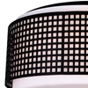 Picture of 15" 2 Light Drum Shade Flush Mount with Black finish