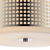 Picture of 15" 2 Light Drum Shade Flush Mount with Satin Nickel finish
