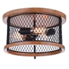 Picture of 15" 3 Light Cage Flush Mount with Black finish
