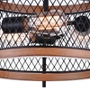 Picture of 15" 3 Light Cage Semi-Flush Mount with Black finish