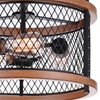 Picture of 15" 3 Light Cage Semi-Flush Mount with Black finish