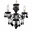15" 3 Light Up Chandelier with Chrome finish