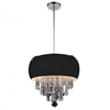 Picture of 15" 4 Light Drum Shade Mini Pendant with Black finish