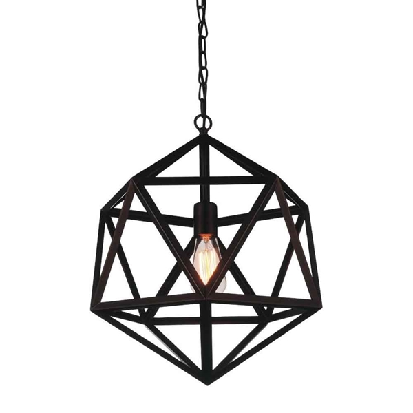 Picture of 16" 1 Light Down Mini Pendant with Black finish