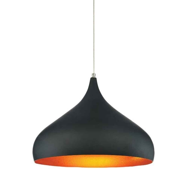 Picture of 16" 1 Light Down Pendant with Black finish
