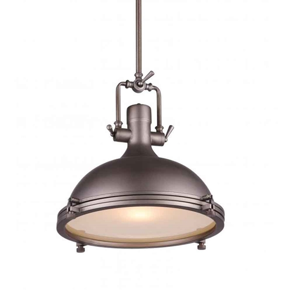 Picture of 16" 1 Light Down Pendant with Gray finish
