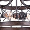 Picture of 16" 3 Light Cage Semi-Flush Mount with Gun Metal finish