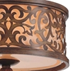 Picture of 16" 3 Light Drum Shade Flush Mount with Brushed Chocolate finish
