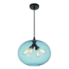 Picture of 16" 4 Light Down Pendant with Transparent Blue finish
