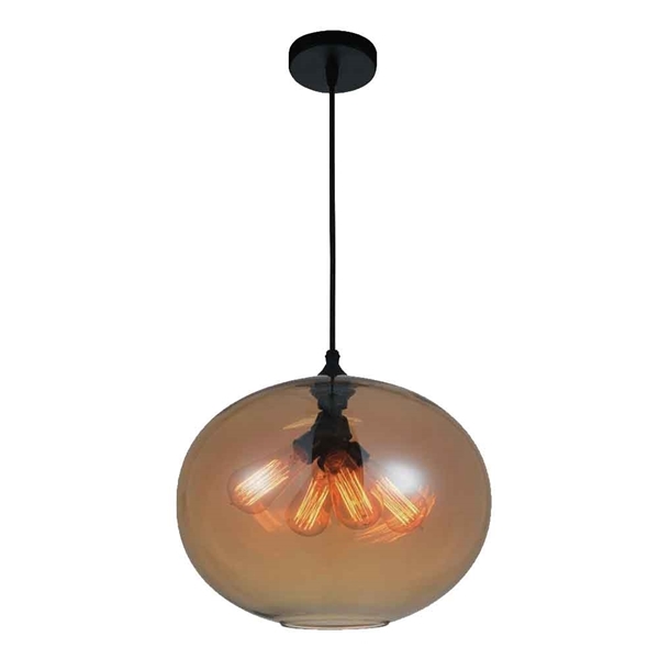 Picture of 16" 4 Light Down Pendant with Transparent Cognac finish