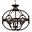 16" 4 Light Up Chandelier with Brushed Golden Brown finish