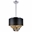 16" 5 Light Drum Shade Chandelier with Black finish