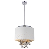 Picture of 16" 5 Light Drum Shade Chandelier with White finish