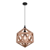 Picture of 17" 1 Light  Pendant with Black & Wood finish