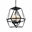 17" 4 Light Candle Chandelier with Black finish