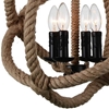 Picture of 17" 4 Light Up Chandelier with Black finish