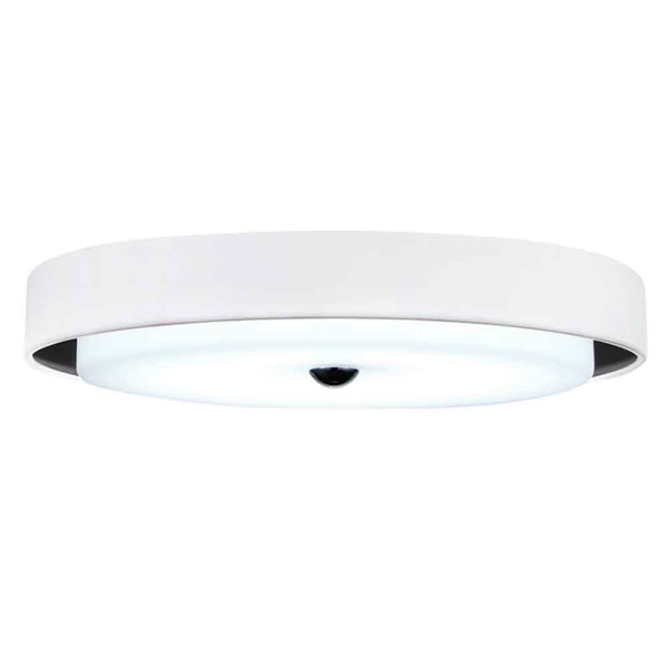 Picture of 17" LED Drum Shade Flush Mount with Black & White finish
