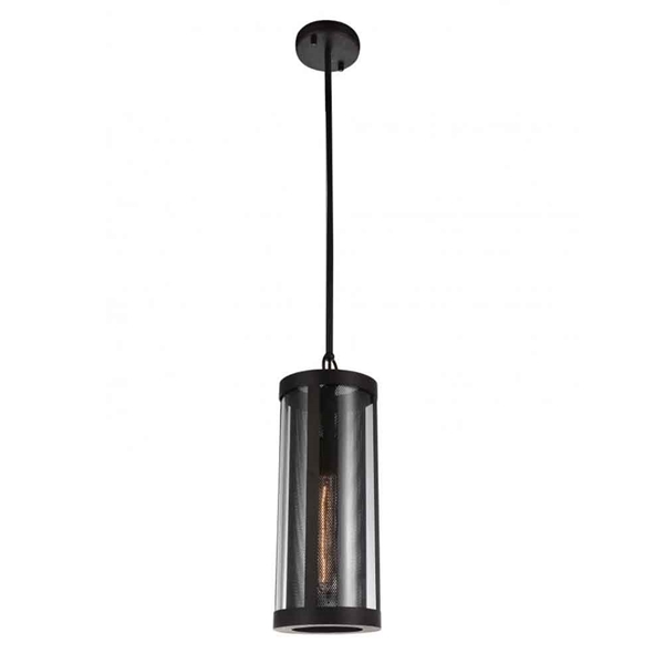 Picture of 18" 1 Light Down Mini Pendant with Reddish Brown finish