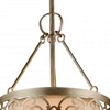 Picture of 18" 3 Light Drum Shade Mini Pendant with Rubbed Silver finish