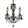 18" 3 Light Up Chandelier with Antique Brass finish