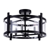 Picture of 18" 4 Light Cage Flush Mount with Black finish