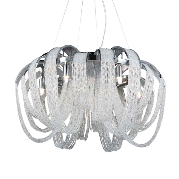 Picture of 18" 4 Light Down Chandelier with Chrome finish