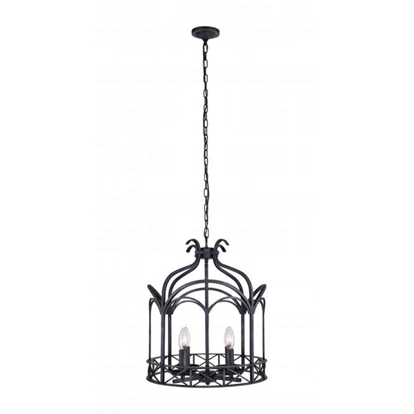 Picture of 18" 4 Light Up Chandelier with Grayish Brown finish