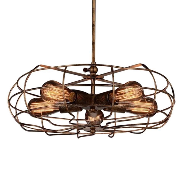 Picture of 18" 5 Light  Pendant with Antique Copper finish