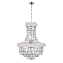 18" 6 Light  Chandelier with Chrome finish