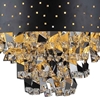 Picture of 18" 6 Light Drum Shade Chandelier with Black finish