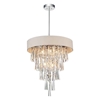 Picture of 18" 6 Light Drum Shade Chandelier with Chrome finish