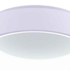Picture of 18" LED Drum Shade Flush Mount with Gray & White finish